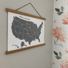 Load image into Gallery viewer, 19&quot; Magnetic Teak Wood Frame - US Maps
