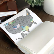 Load image into Gallery viewer, US Travel Journal- Multi-Colored - Leather