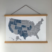 Load image into Gallery viewer, Blue Topo - US Scratch Off Map