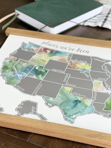 Muted Multi Color - US Scratch Off Map