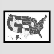 Load image into Gallery viewer, Grey Topo - US Scratch Off Map