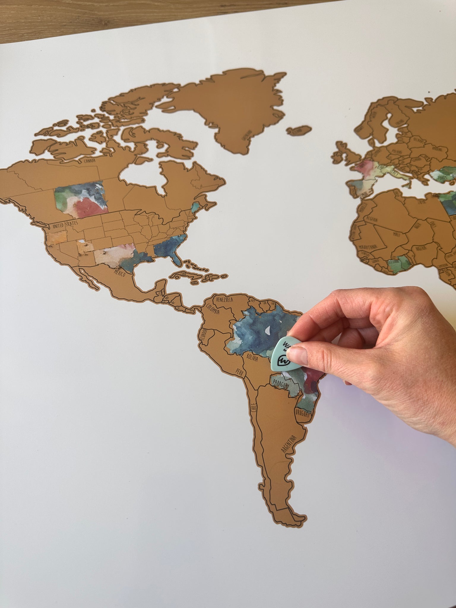 World Map Muted Color Muted Multi Color - World Scratch Off Map – Waypoint Wanders