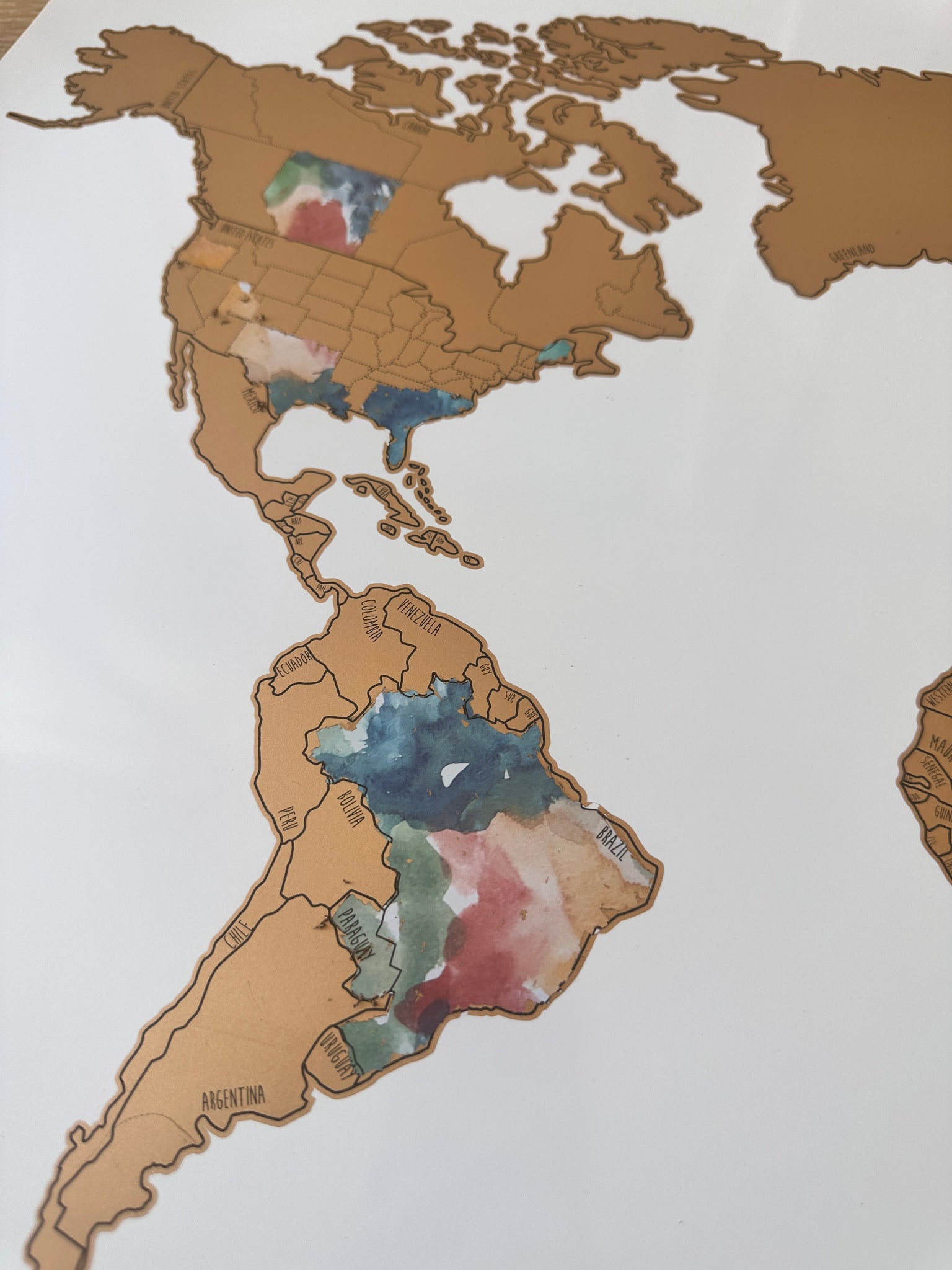 World Map Muted Color Muted Multi Color - World Scratch Off Map – Waypoint Wanders
