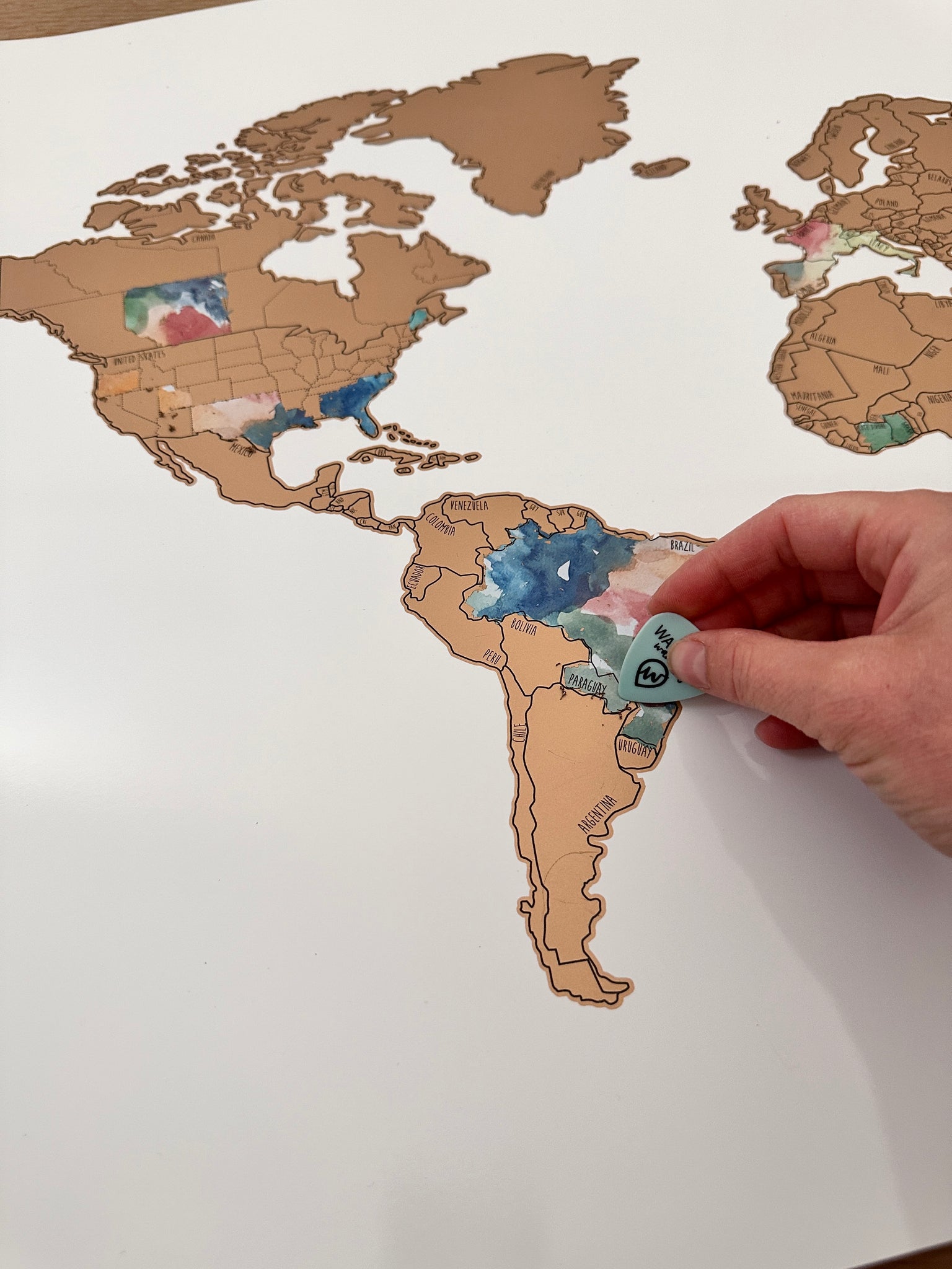 Muted Multi Color World Scratch Off Map Waypoint Wanders Muted multi color world scratch off map waypoint wanders