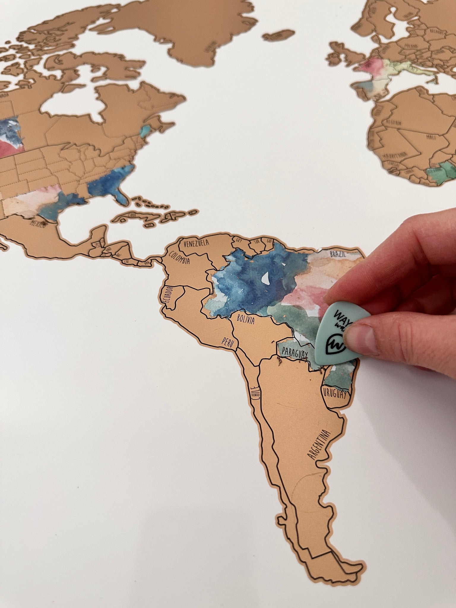 Muted Multi Color World Scratch Off Map Waypoint Wanders Muted multi color world scratch off map waypoint wanders