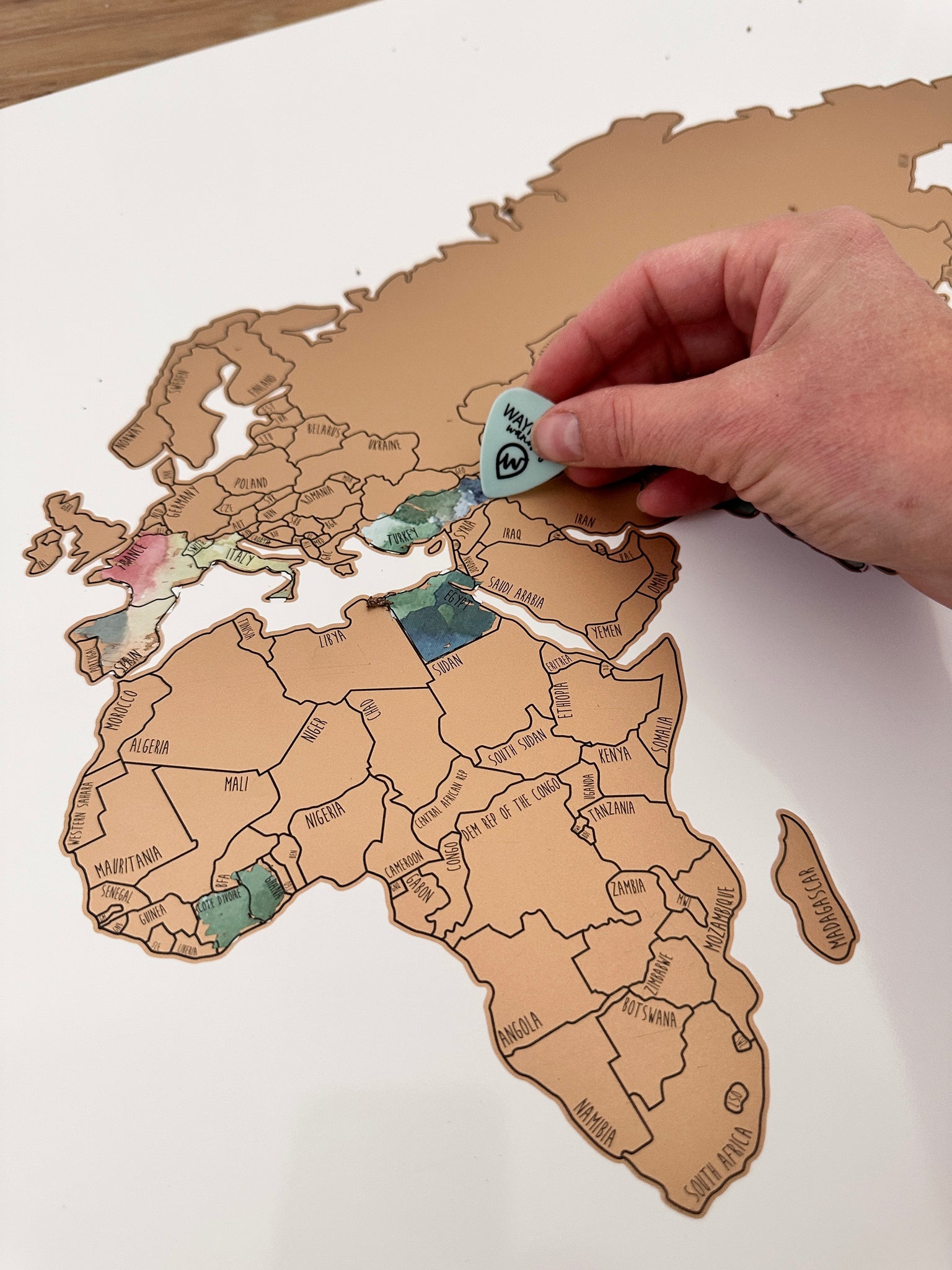 Muted Multi Color World Scratch Off Map Waypoint Wanders Muted multi color world scratch off map waypoint wanders