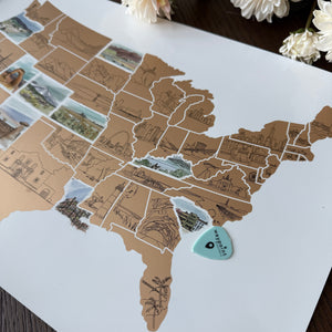 Watercolor Landmark Map