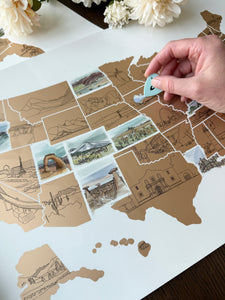 Watercolor Landmark Map