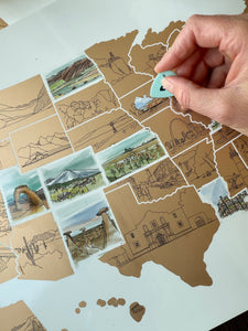 Watercolor Landmark Map
