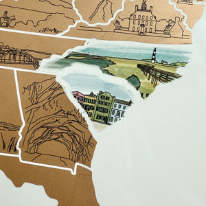 Watercolor Landmark Map