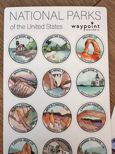 National Park Sticker Sheet