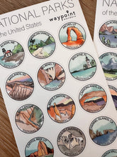 Load image into Gallery viewer, National Park Sticker Sheet