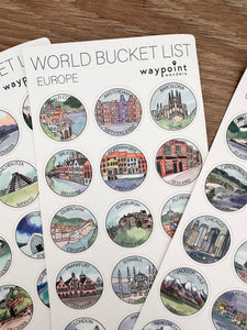 World Bucket List Stickers