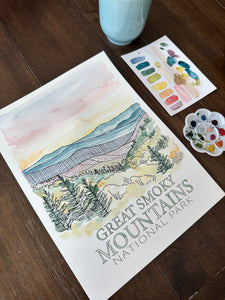 Great Smoky Mountains - DIY Painting