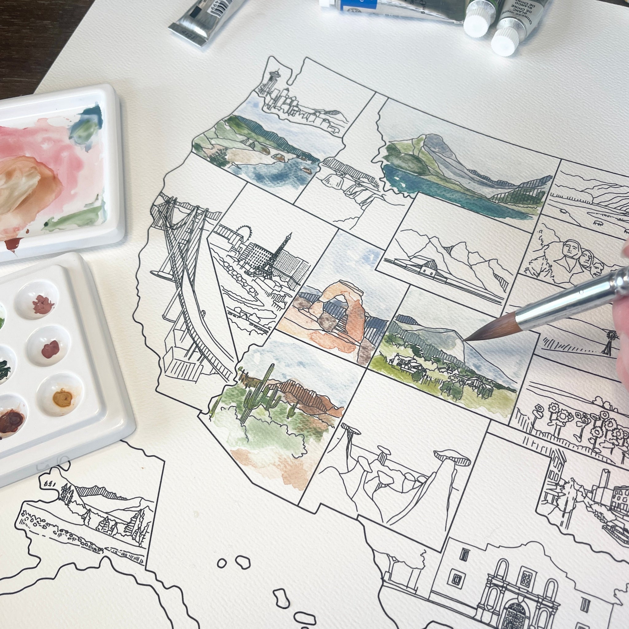 DIY Watercolor Track Your Travels Map – Waypoint Wanders