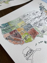 Load image into Gallery viewer, DIY Watercolor Track Your Travels Map