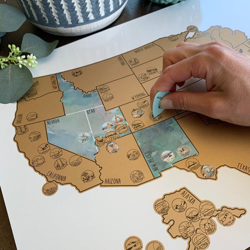 DIY Watercolor Track Your Travels Map – Waypoint Wanders