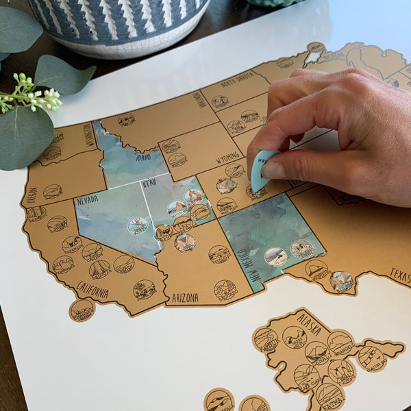 National Parks Scratch Off Map