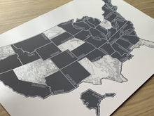 Load image into Gallery viewer, Grey Topo - US Scratch Off Map