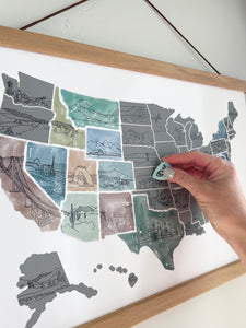 Illustrated Map - US Scratch Off Map