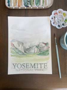 Yosemite National Park - DIY Watercolor