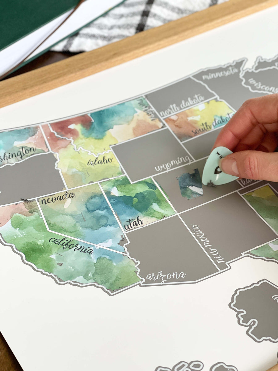 Map Waypoints By Color Muted Multi Color - US Scratch Off Map – Waypoint Wanders