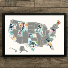 Load image into Gallery viewer, Rose Less Traveled - US Scratch Off Map